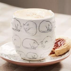 Leah Reena Goren Stoneware Espresso Cup & Saucer