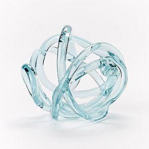 Glass Knot, Extra-Large, Ice Blue