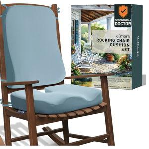 Aquamarine Rocking Chair Cushion Set Memory Foam Cushions