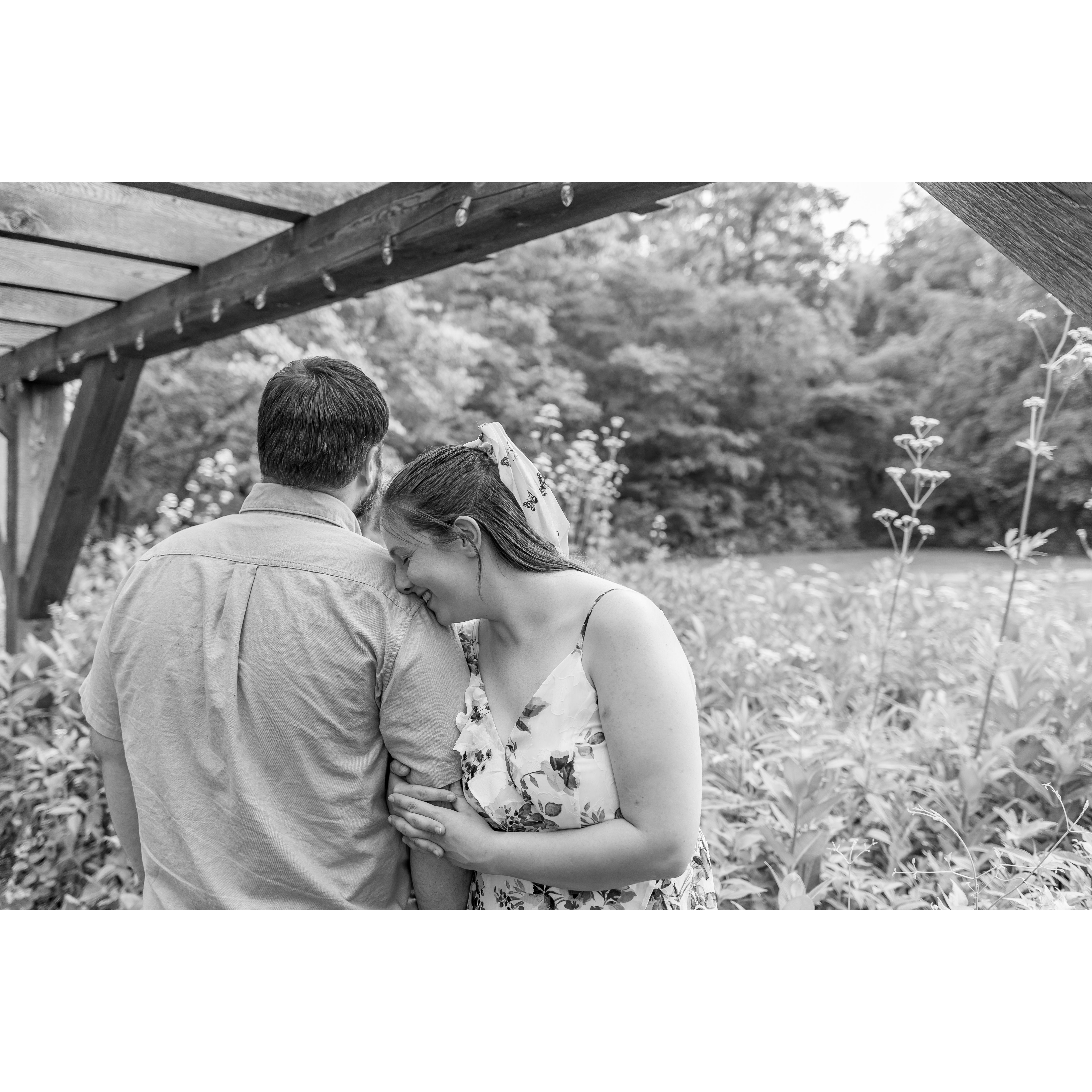 We did an Engagement photo shoot through Minnetrista's paths and gardens in June of 2023.