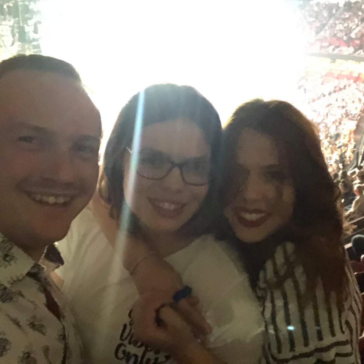 Eric Church concert when Emily's family came to town.
