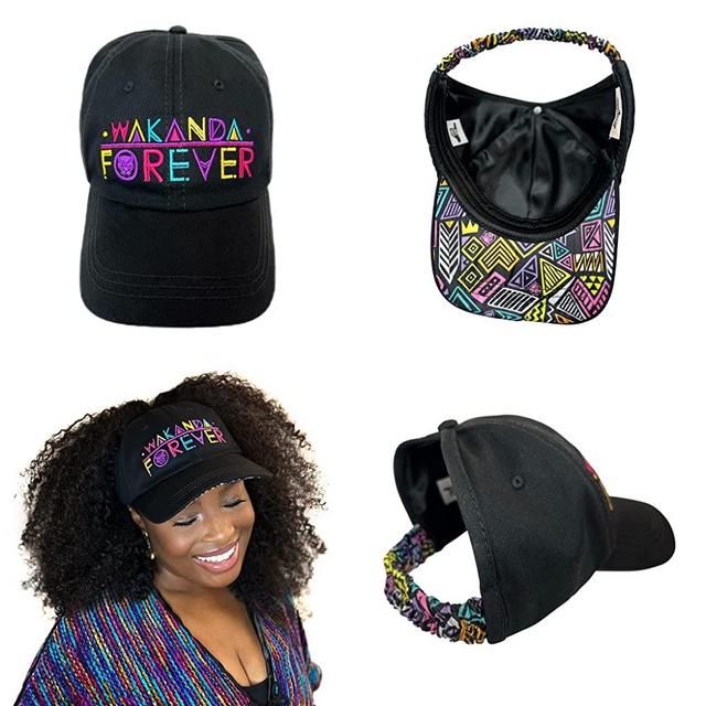 CurlCap Natural Hair Backless Cap – Satin Lined Baseball Hat for Women
