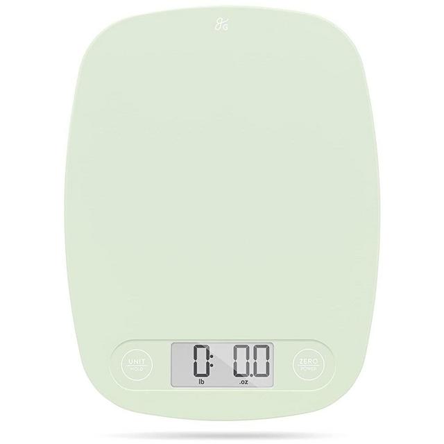 Greater Goods Mint Green Food Scale - Digital Display Shows Weight in Grams, Ounces, Milliliters, and Pounds | Perfect for Meal Prep, Cooking, and Baking | A Kitchen Necessity Designed in St. Louis