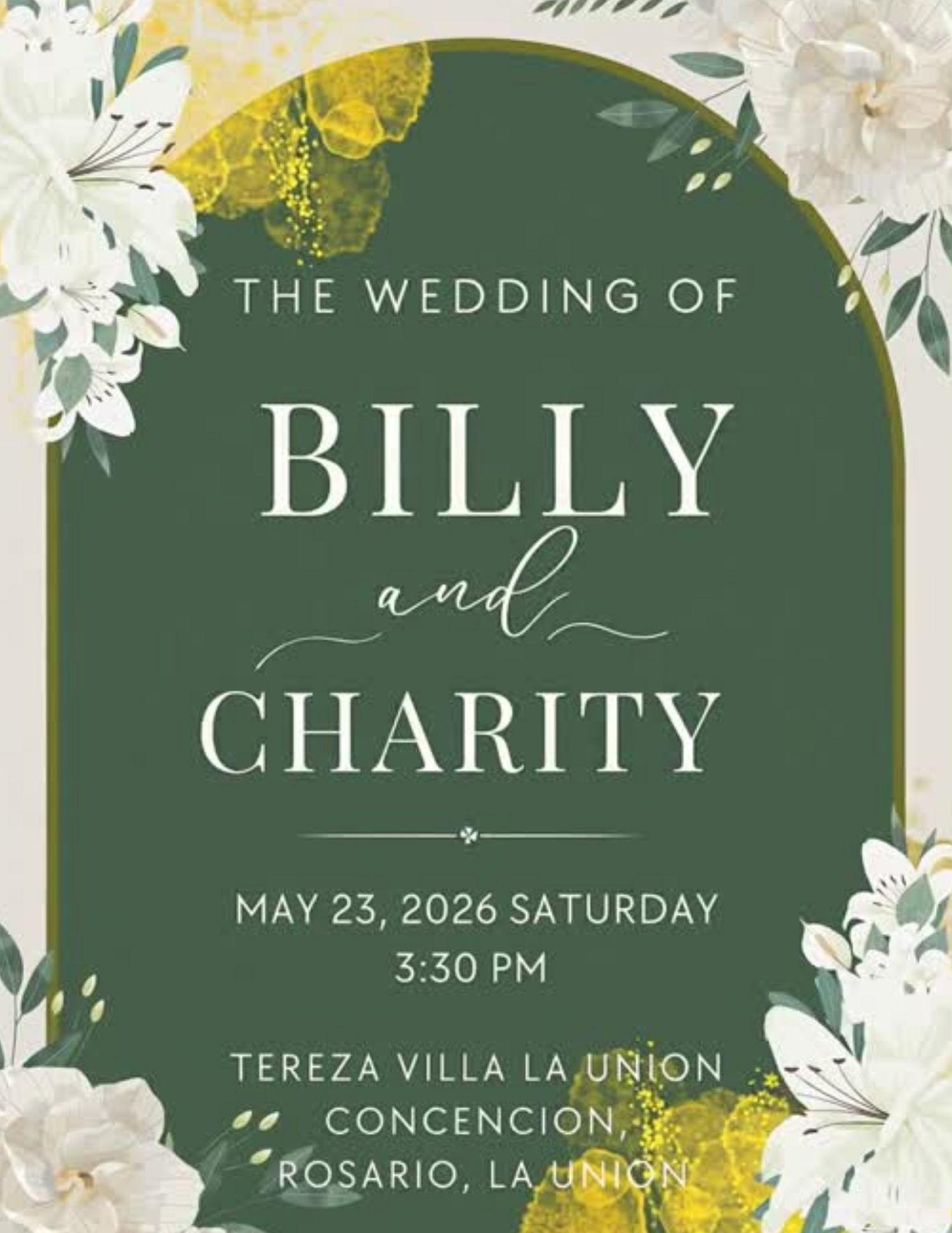 The Wedding Website of Charity Encarnacion and Billy Basbas