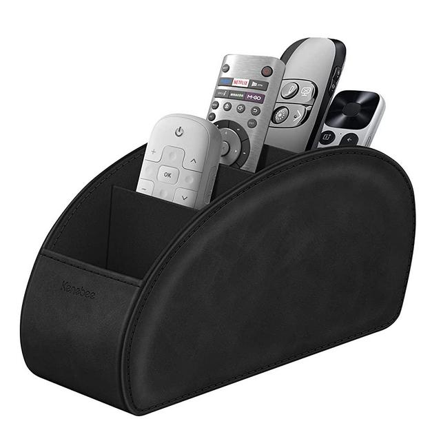 5 Compartments Sage Green Remote Control Holder TV Caddy Desktop Organizer 