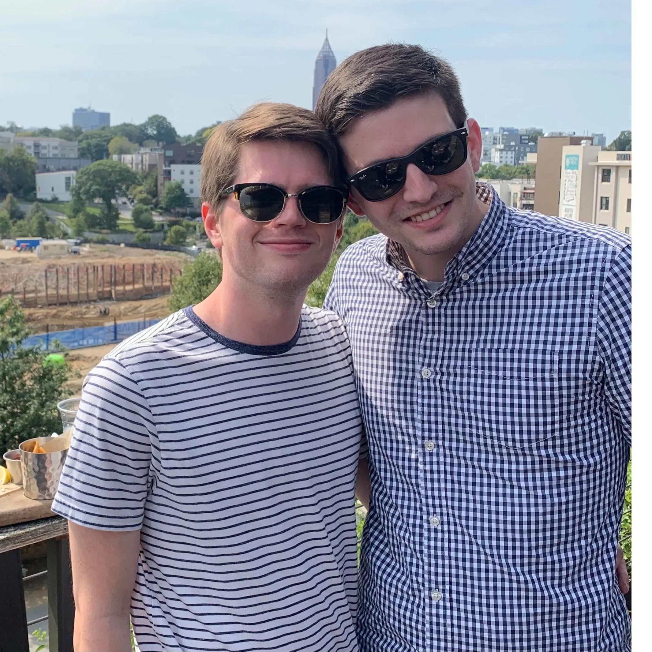 10.06.20 - First picture of Tyler & John together on their 3rd date, 5 days after their 1st date. Two days later, they became a couple. Tyler proposed to John 3.5 years later at this location.