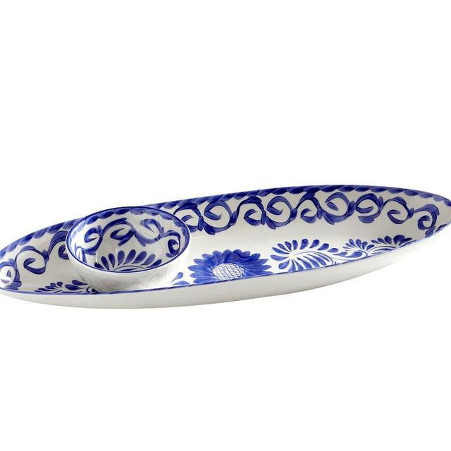 Puebla Melamine Chip & Dip Server