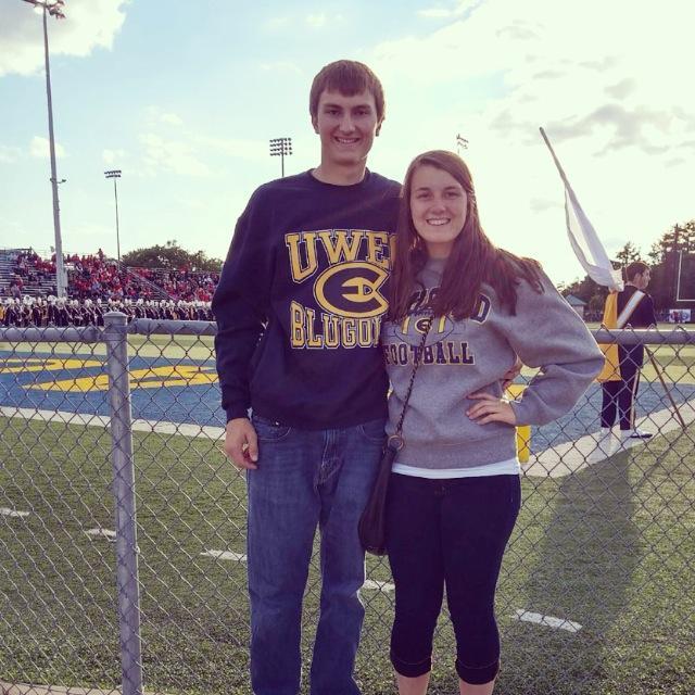 Our first and only Blugold football game!