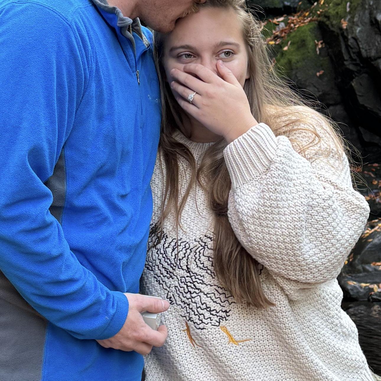 Right after the proposal: could not believe that it FINALLY happened