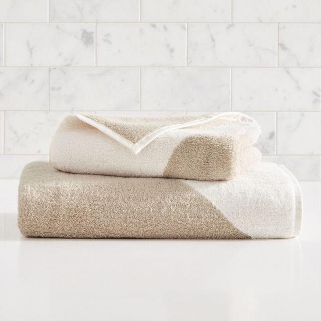 Mara Hoffman Colorblock Towels, Sand, Set of 2