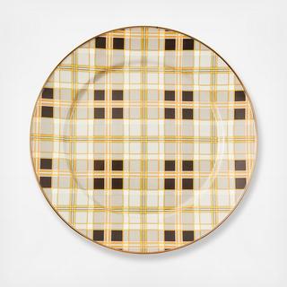 Tartan Mocha Stainless Steel Charger