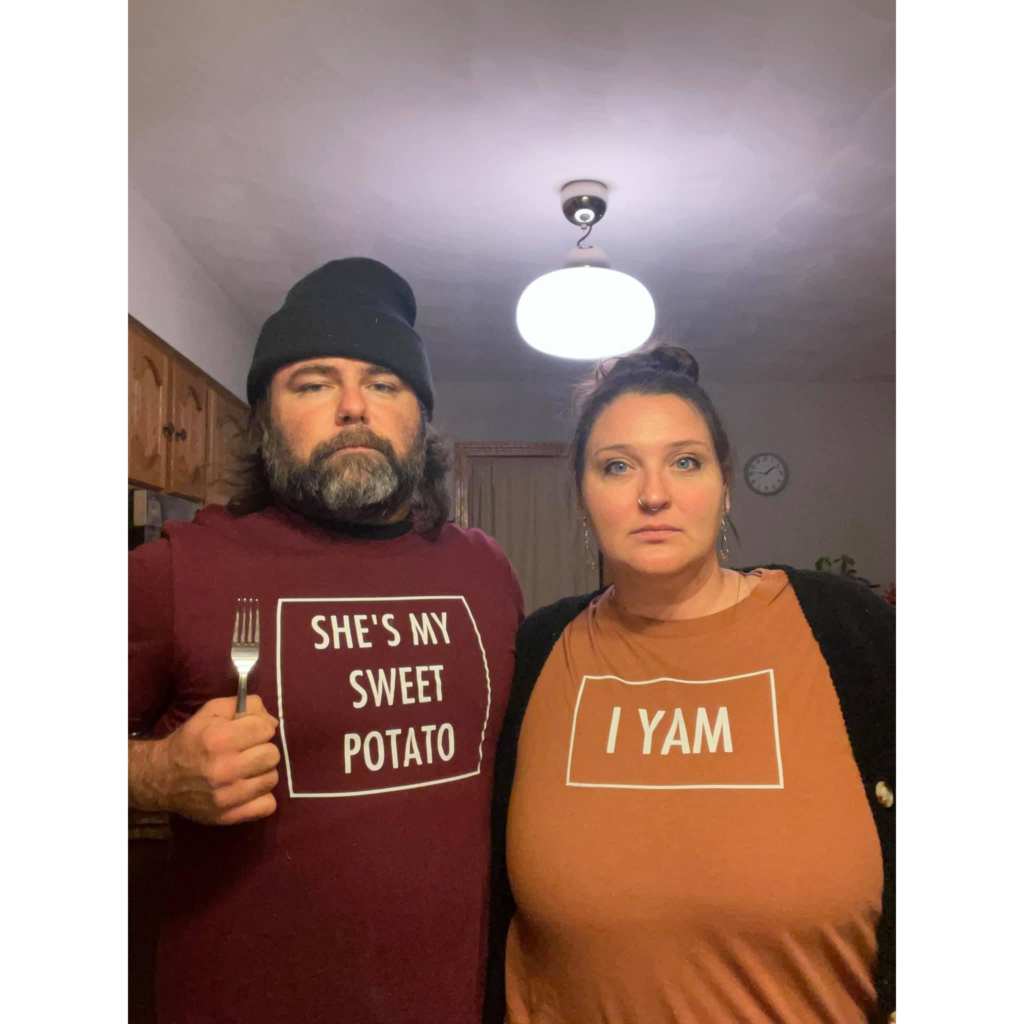 Thanks giving 2021 -- The shirts were his idea even!! 