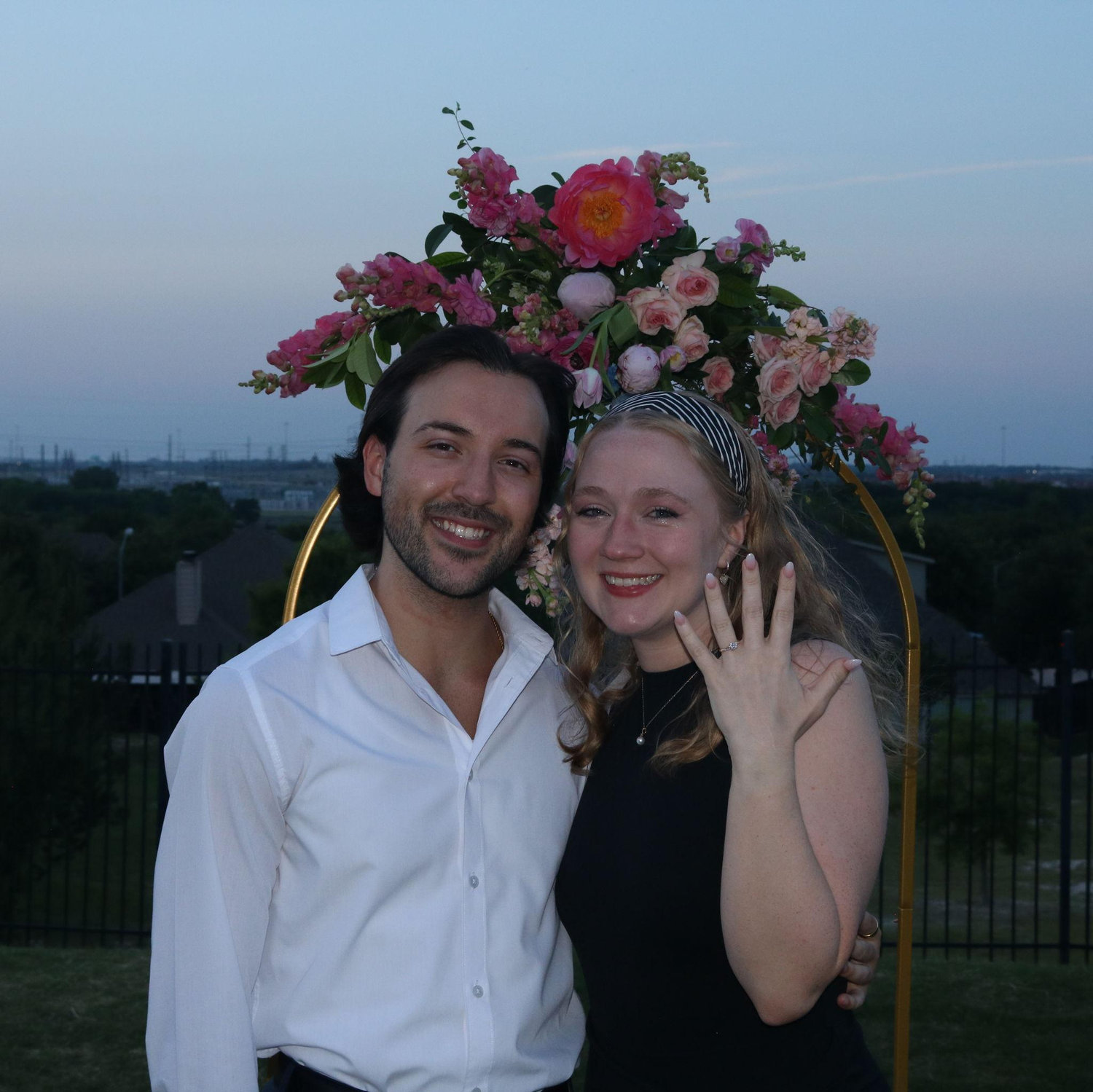 You can see Jeanine's tears in this photo from our engagement.