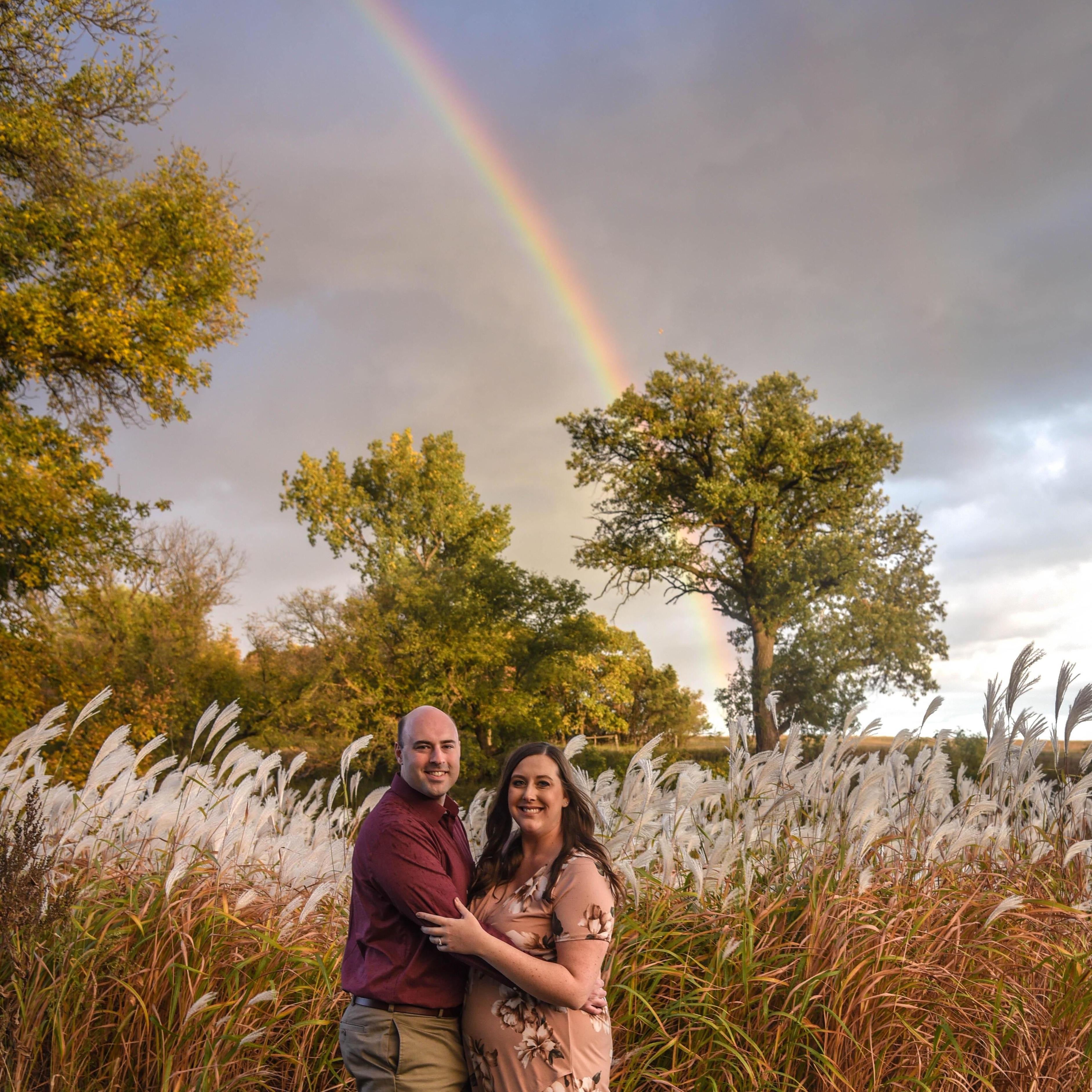 There was a surprise downpour during our engagement pictures and this was a perfect backdrop because of it.