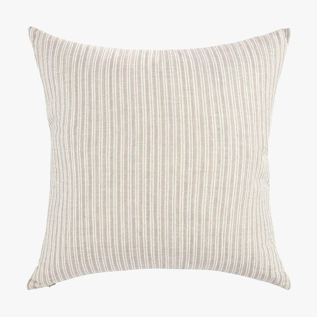 Antolin Pillow Cover, 22", Natural Stripe