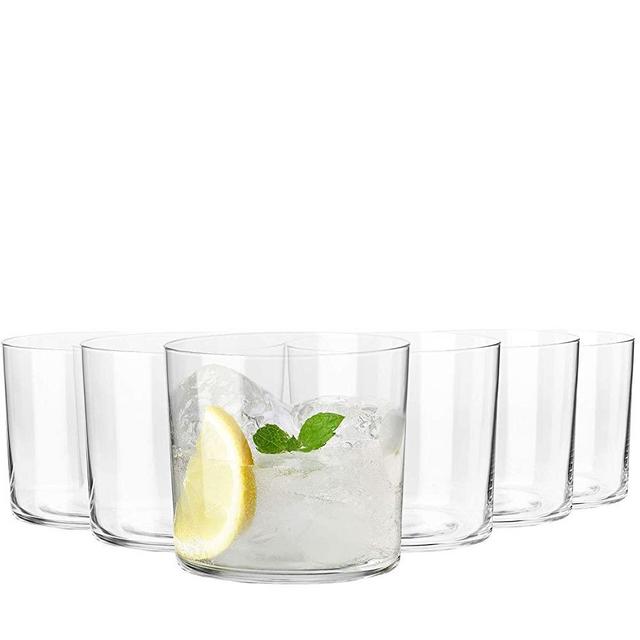 KROSNO Cider Water Juice Glasses | Set of 6 Pieces | 12 oz | Mixology Collection | Ideal for Home, Restaurant, Events & Parties | Dishwasher Safe