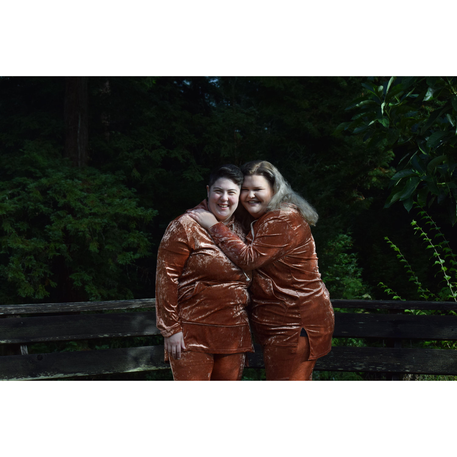 Our leisure suits for Andrea and Matt's virtual wedding