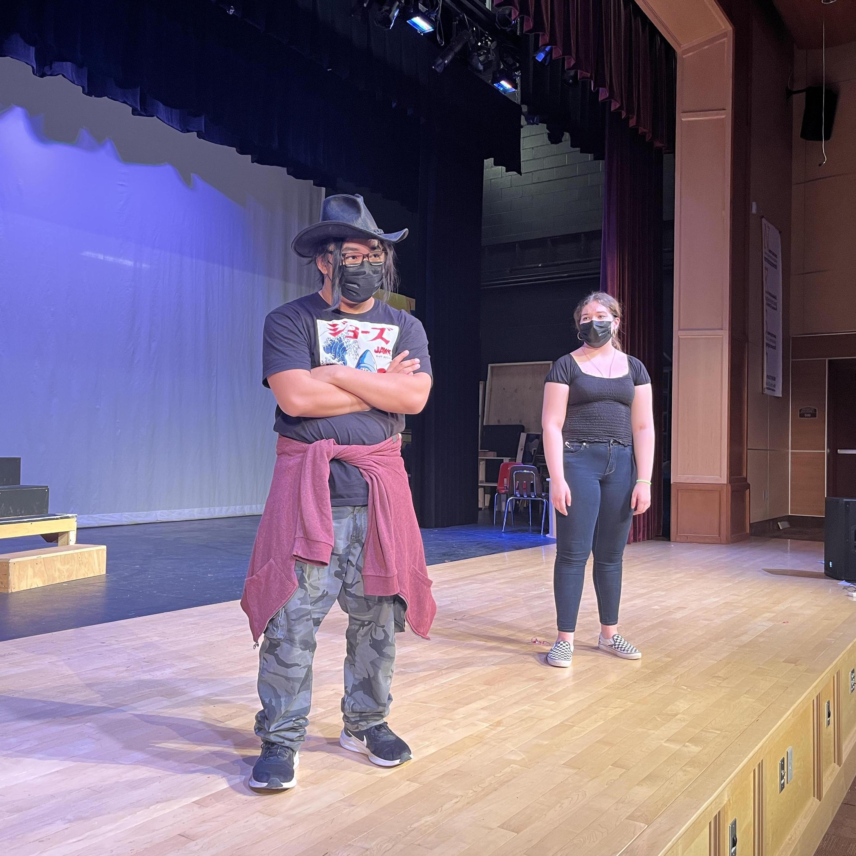 Peter and Vicky rehearse "What's the Name of the Game"