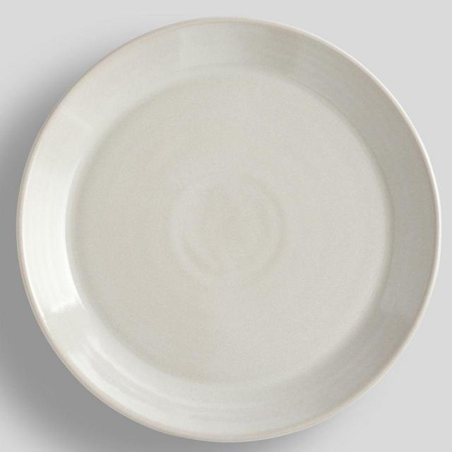 Larkin Reactive Glaze Dinner Plates, Set of 4 - Glossy True White