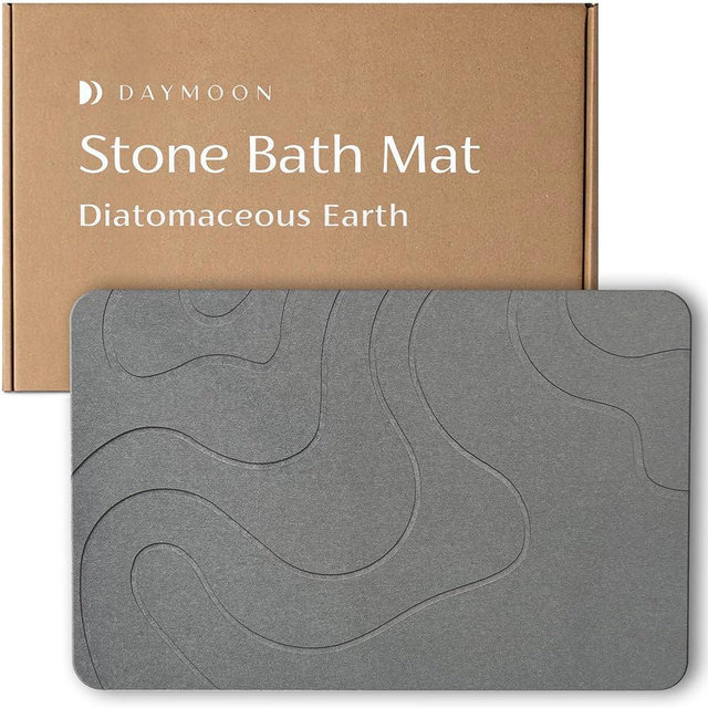 Day Moon™ Diatomaceous Earth Bath Mat - Fast Drying Stone Bath Mat for Bathroom