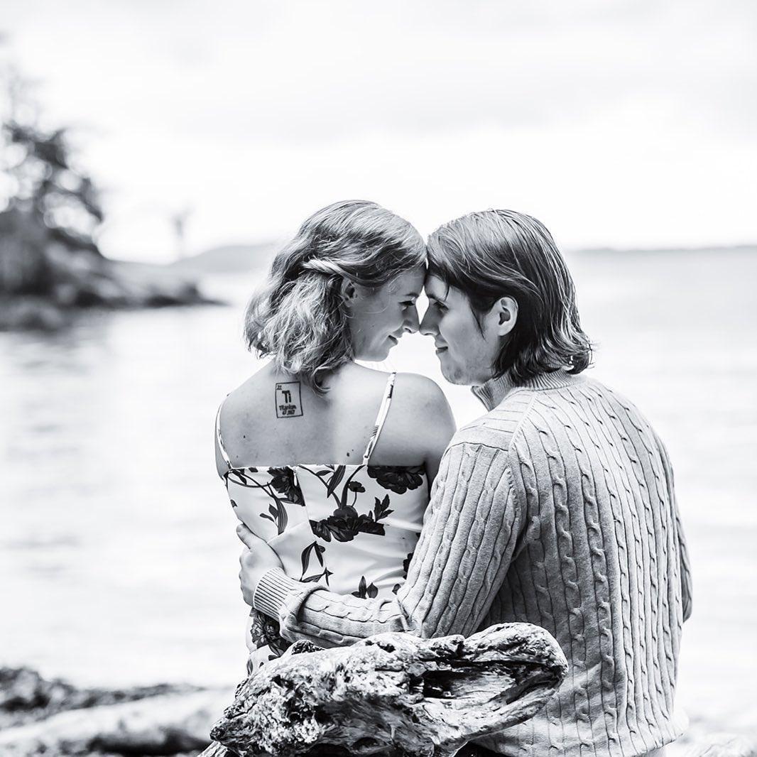 Photo from our engagement session at Larrabee state park by MMR Design & Photo. September 2019
