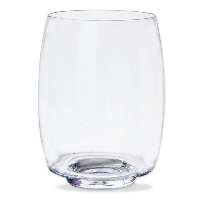 tag Lagos Hurricane Candle Holders - Clear Glass Pillar Holders, 7.5" H x 5.5" L x 5.5" W, Easy Clean, Everyday Use