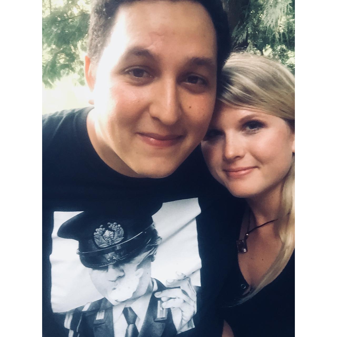 The first photo we ever took together on my birthday in July 2018 despite already knowing each other for a year.