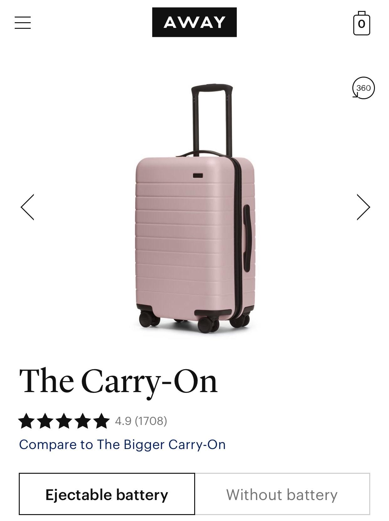 Carry On AWAY suitcase for Jennifer