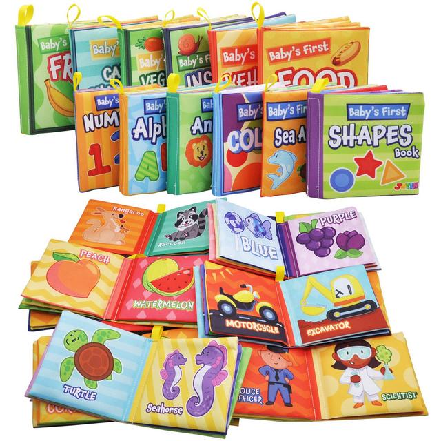 JOYIN 12 Packs My First Soft Bath Books, Nontoxic Fabric Soft Baby Cloth Books,Early Education Toys, Waterproof Baby Books for Toddler, Infants Perfect Shower Toys,Kids Bath Toys Best Gift