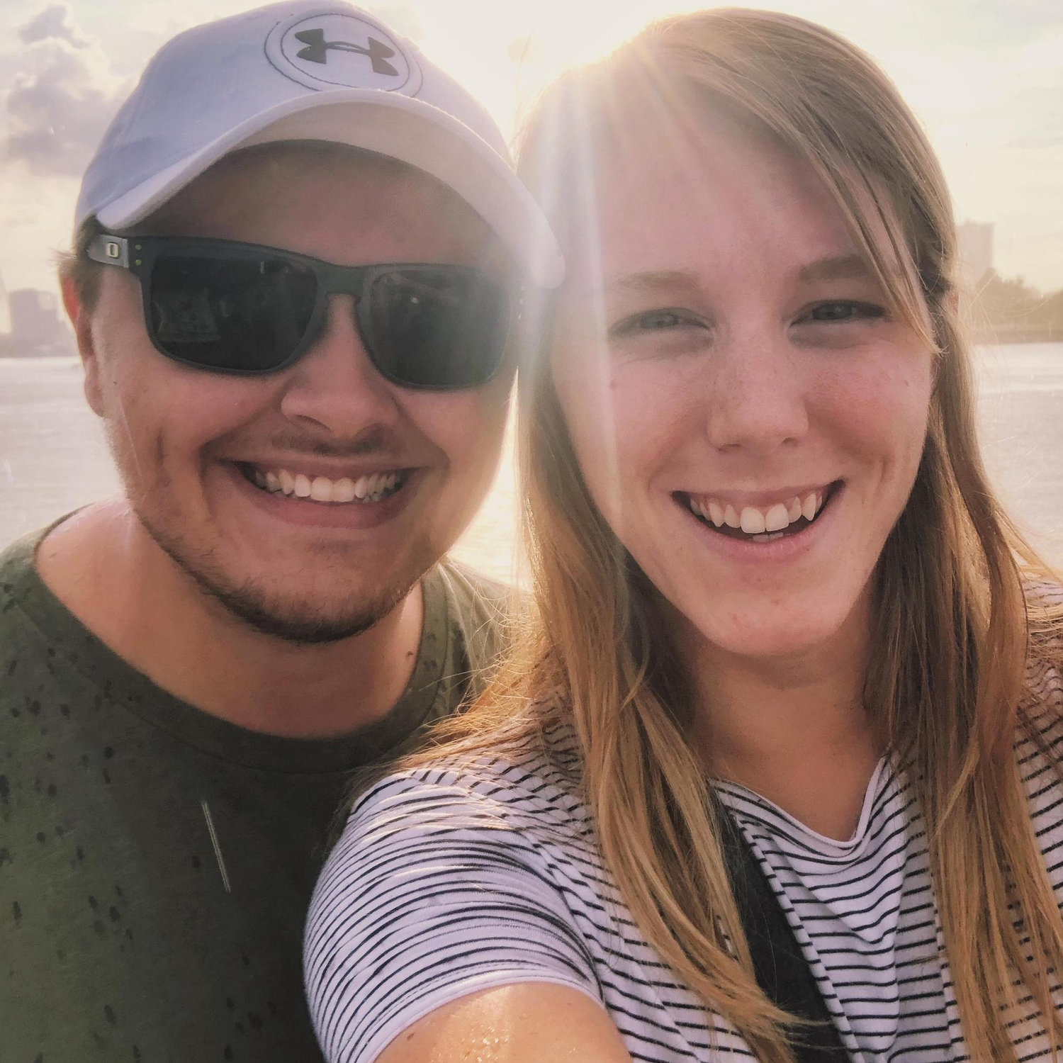 Shan often makes Adam go on walks to see parts of the city he hasn't experienced yet. This picture was shortly after they got caught in a downpour!