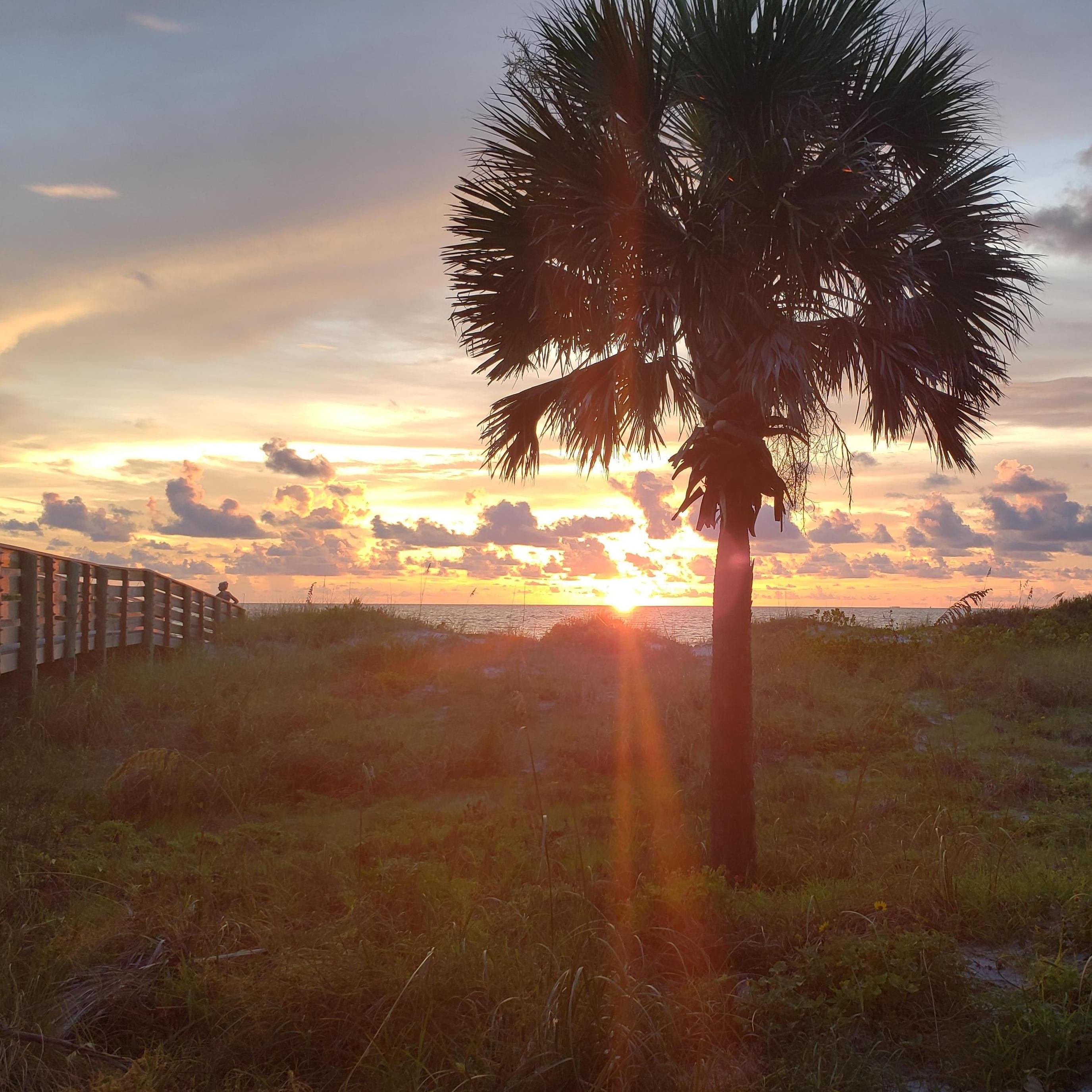 A beautiful sunset the night we planned to spend the rest of our lives together.