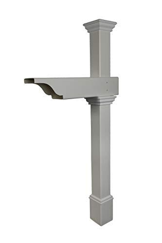 Zippity Outdoor Products Classica Mailbox Post with No-Dig Steel Pipe Anchor Kit, White