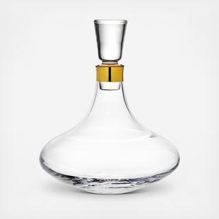 Molten Gold Banded Brandy Decanter