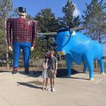 Paul Bunyan & Babe the Blue Ox Statues