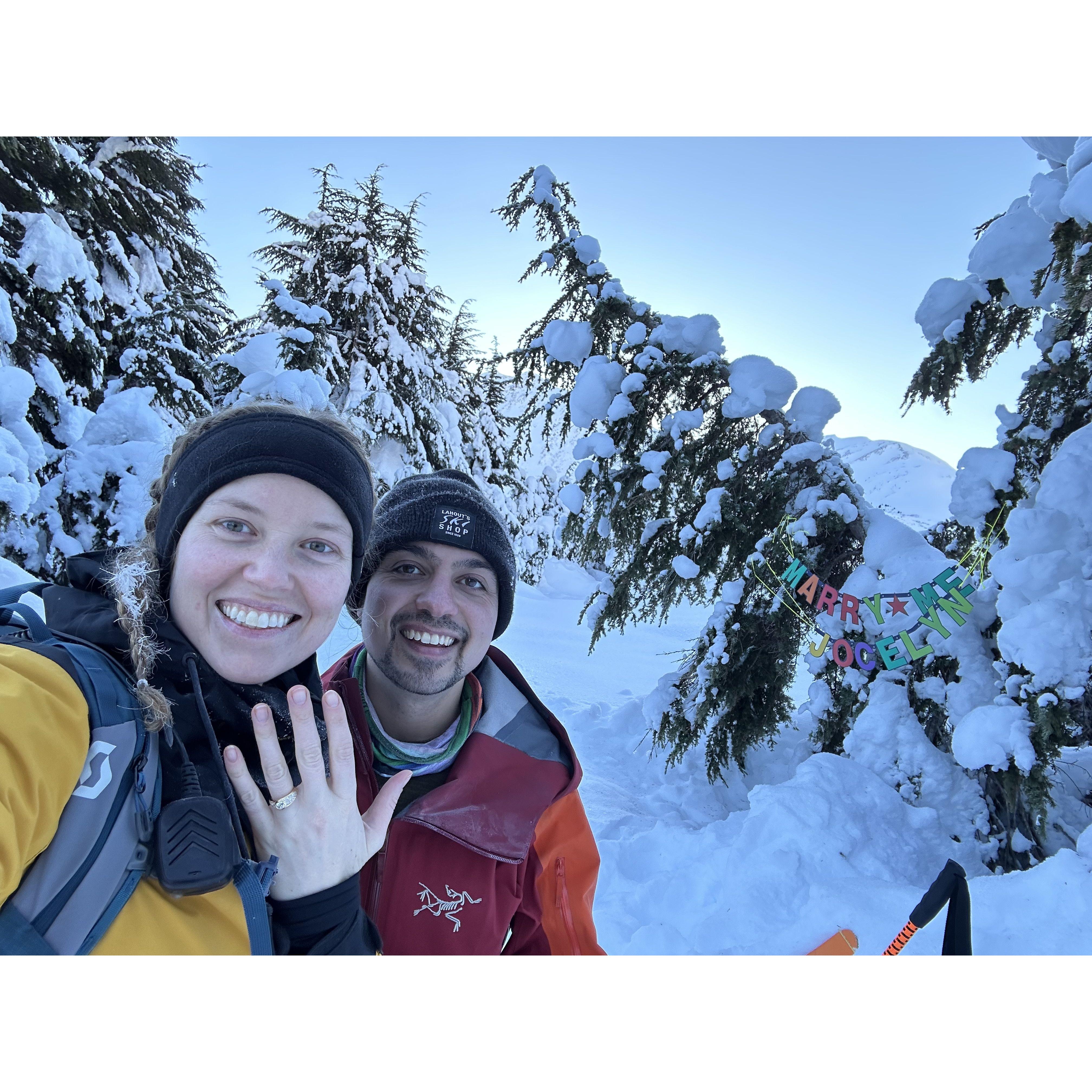 Our engagement in Alaska in the Kenai Peninsula Mountains!