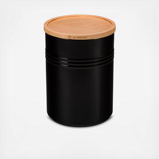 Small Canister with Wood Lid