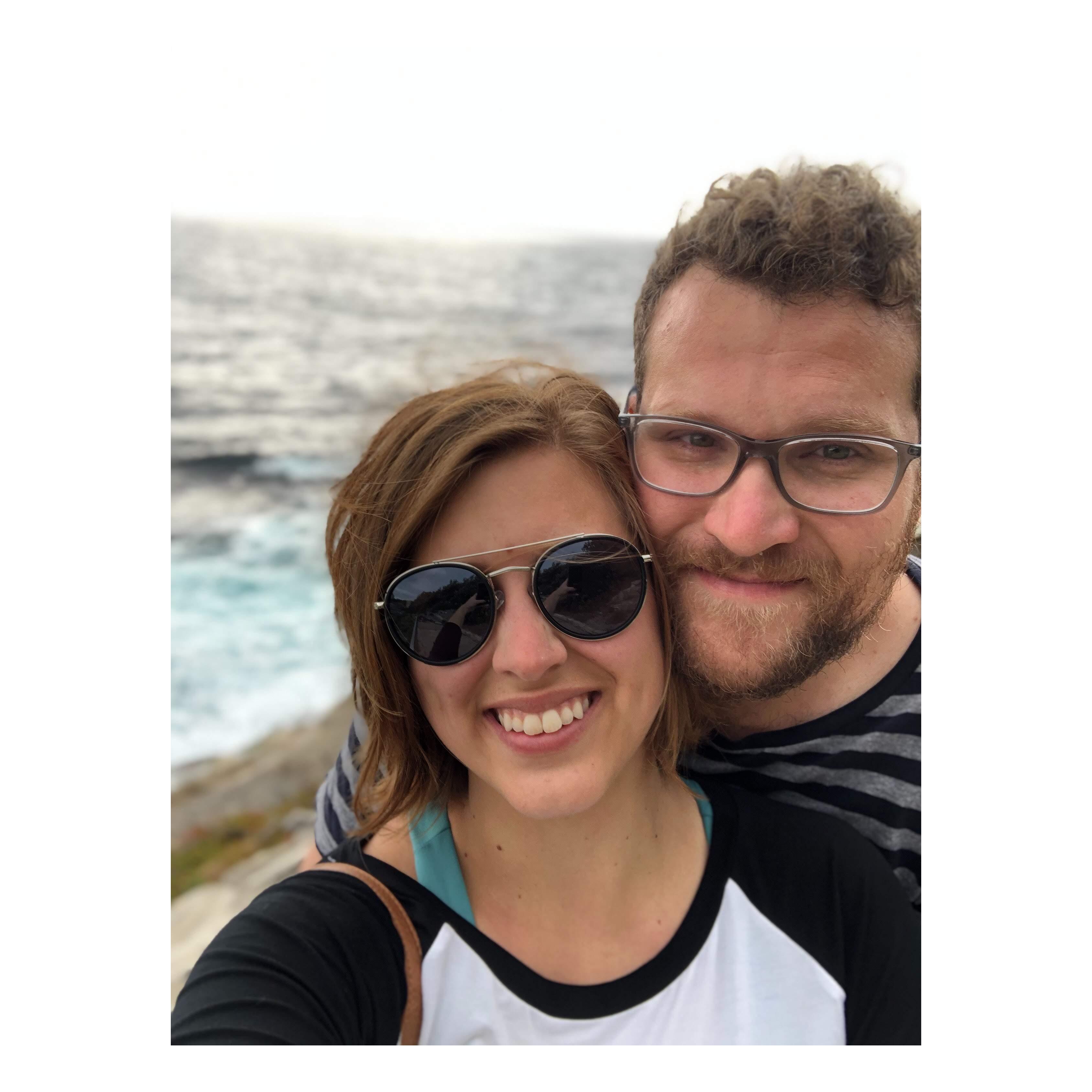 Moments after Daniel proposed in December, 2019
