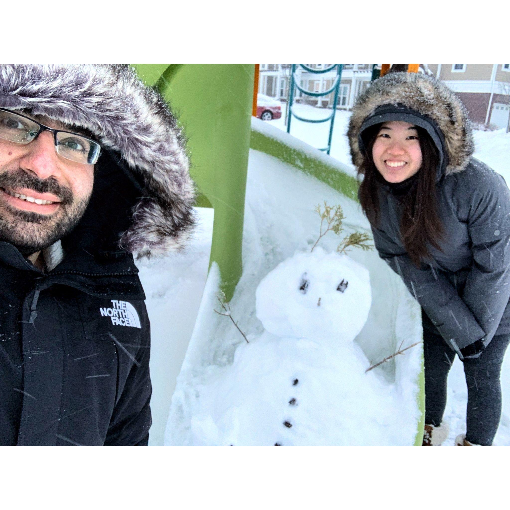 First snowman