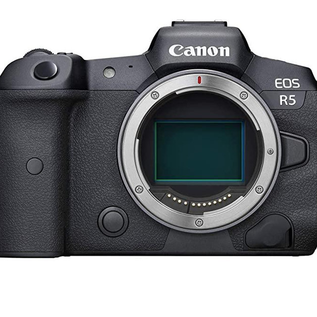 Canon EOS R5 Full-Frame Mirrorless Camera with 8K Video, 45 Megapixel Full-Frame CMOS Sensor, DIGIC X Image Processor, Dual Memory Card Slots, and Up to 12 fps Mechnical Shutter, Body Only