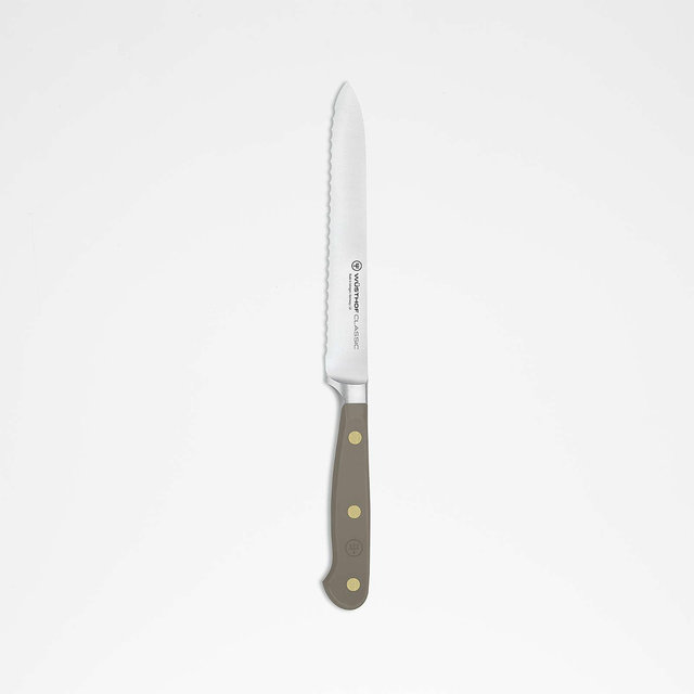 Wusthof Classic Color Grey 5" Serrated Utility Knife