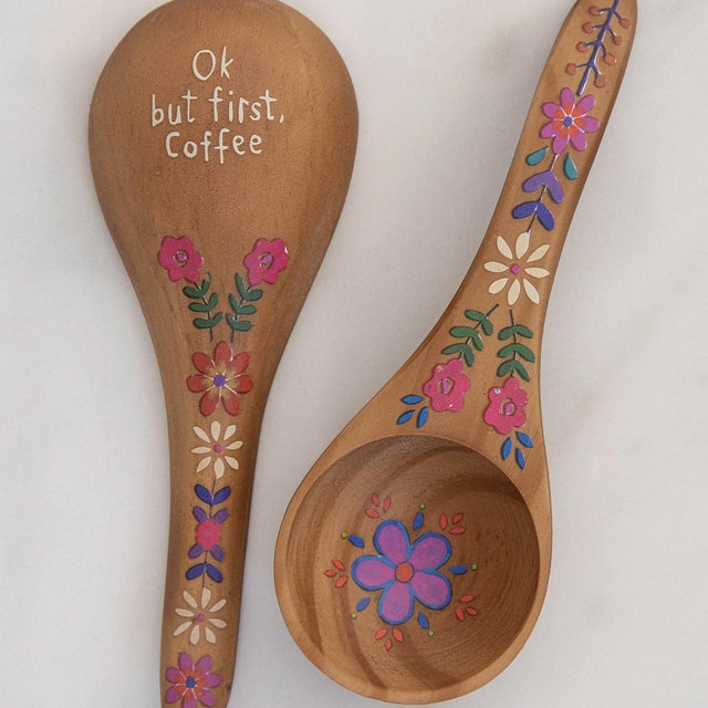 Wooden Coffee Scoop - But First Coffee