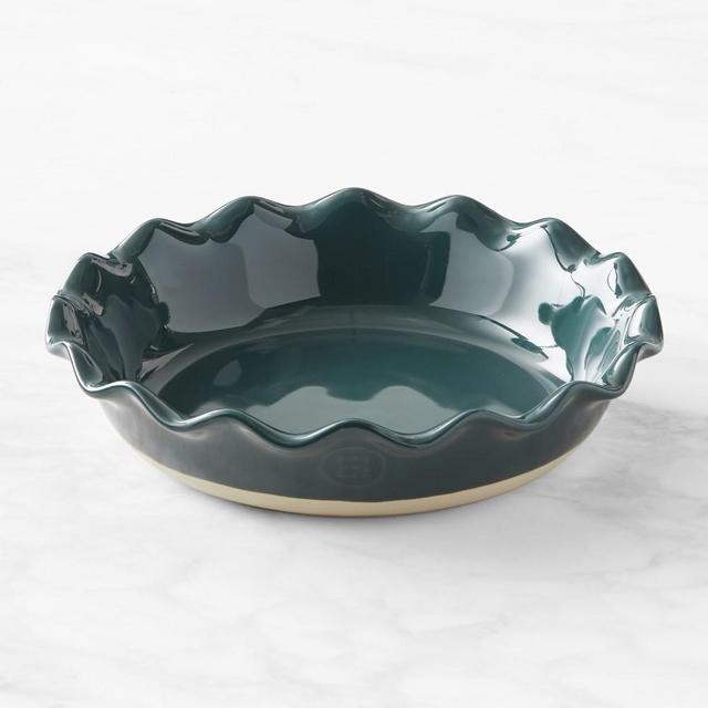 Emile Henry Ruffled Pie Dish, Spruce