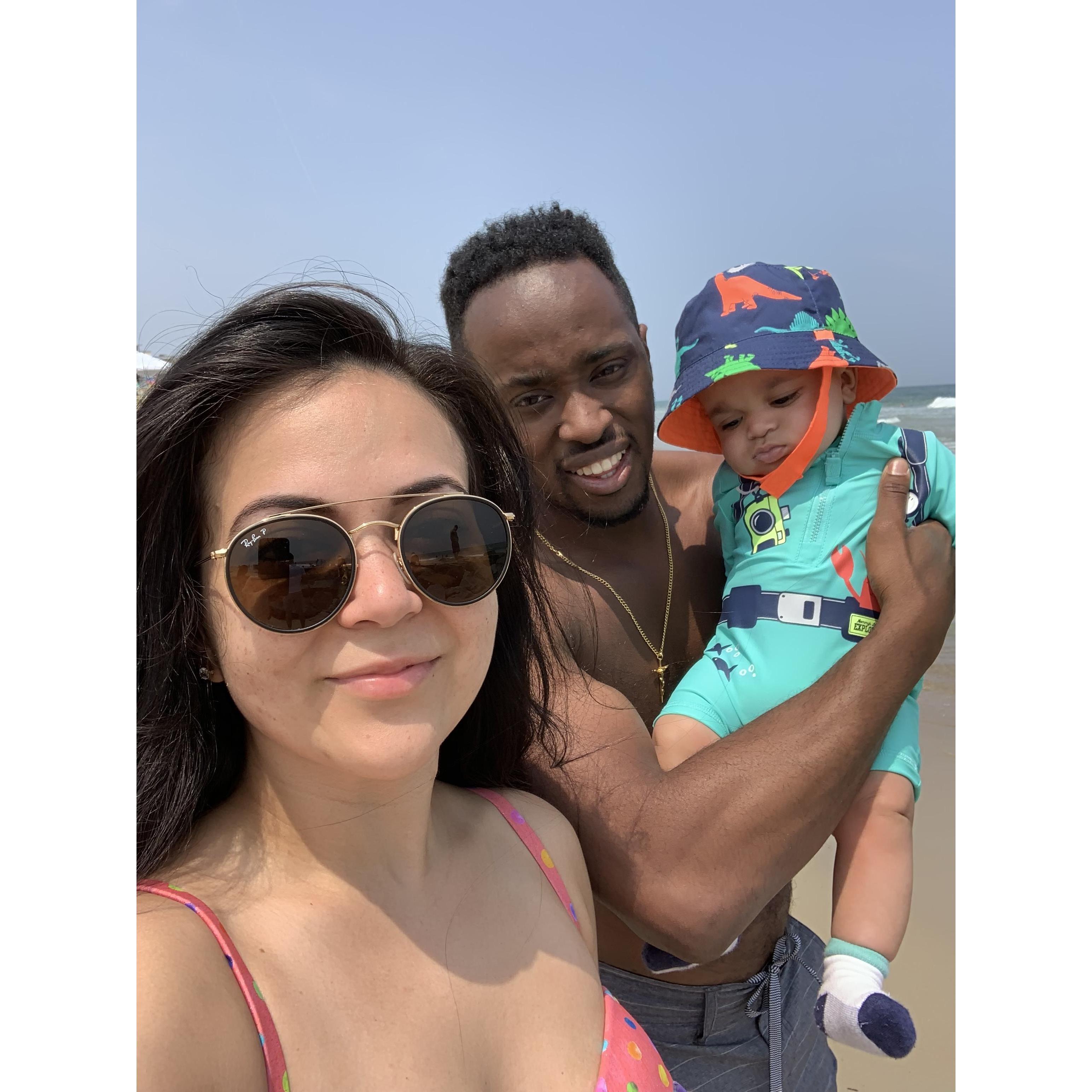 First Day at the beach as a family
