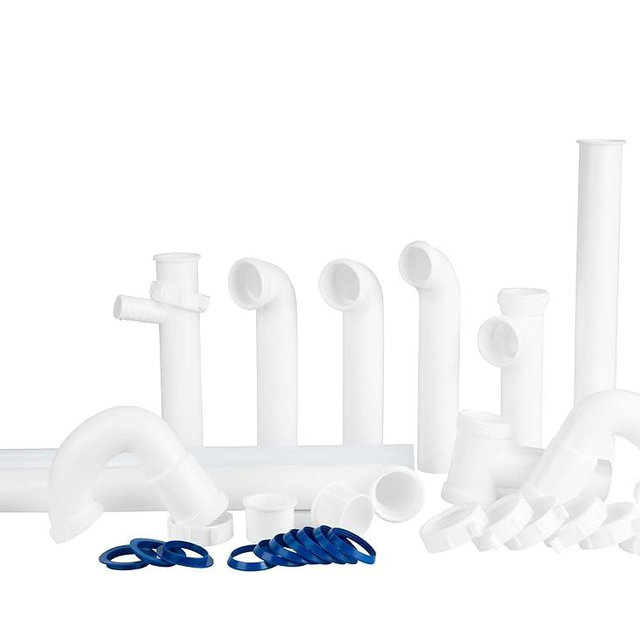 Kitchen Sink Drain Kit,1-1/2”,for Most Kitchen Sink Drain Repair Kit and Bathroom Sink Drain Kit, Kitchen Sink P Trap Drain Kit 1 1/2” for Sink Plumbing Kit, Completed Sink Pipe Replacement Kit