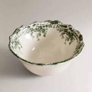 FLORAL EARTHENWARE SNACK BOWL