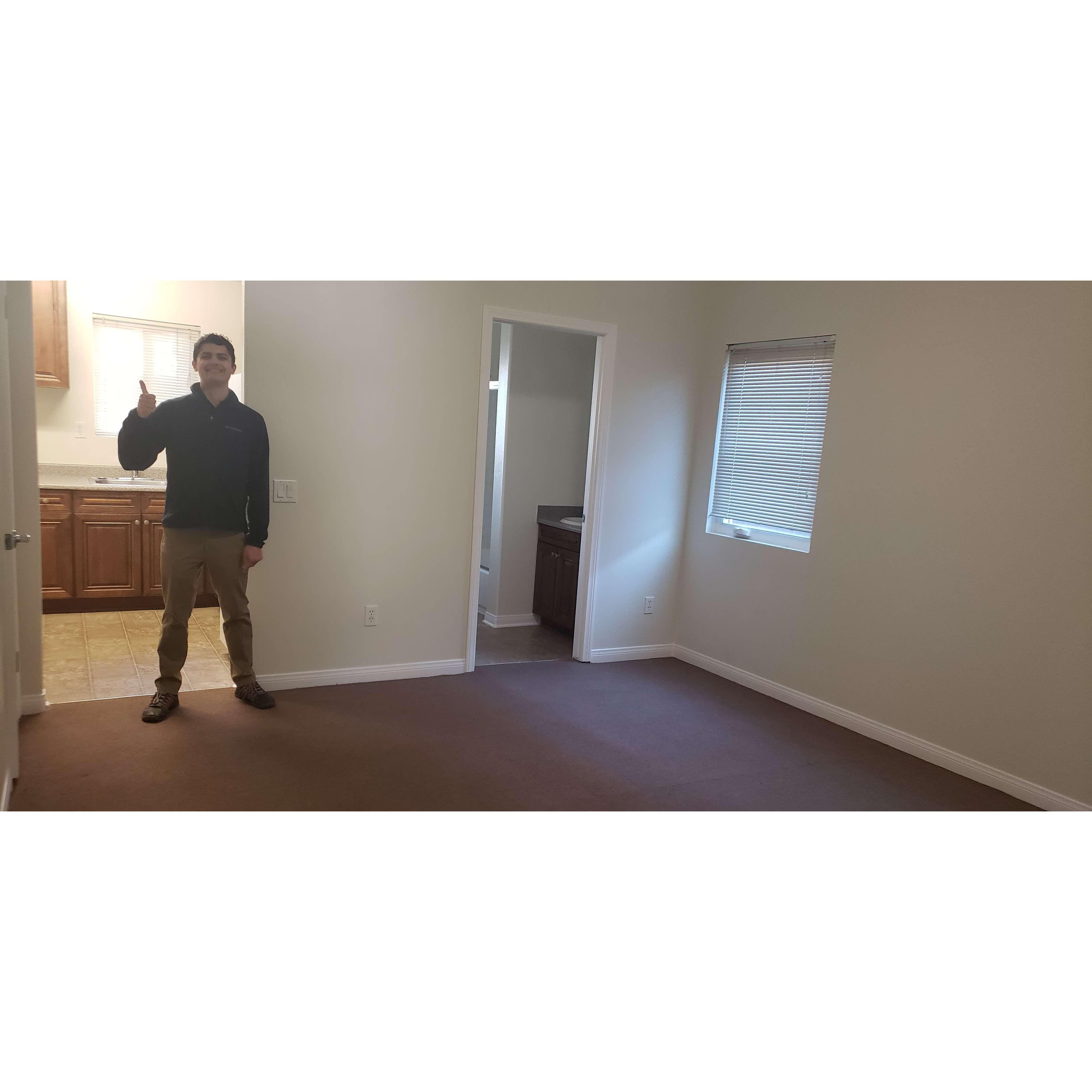 The first day we moved in together in Nov 2018.