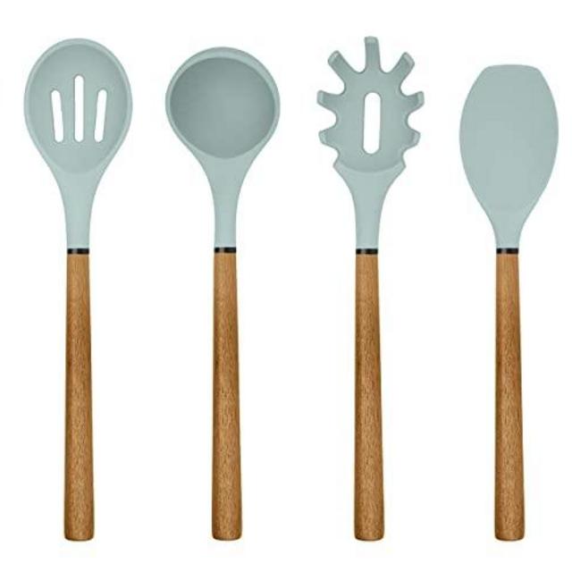 Country Kitchen Silicone Cooking Utensils Set - Easy to Clean Kitchen Tools  