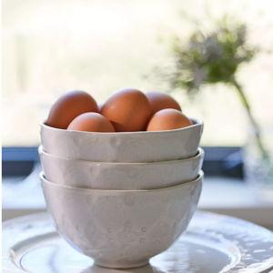 White Old Havana Cereal Bowls, Set of 4