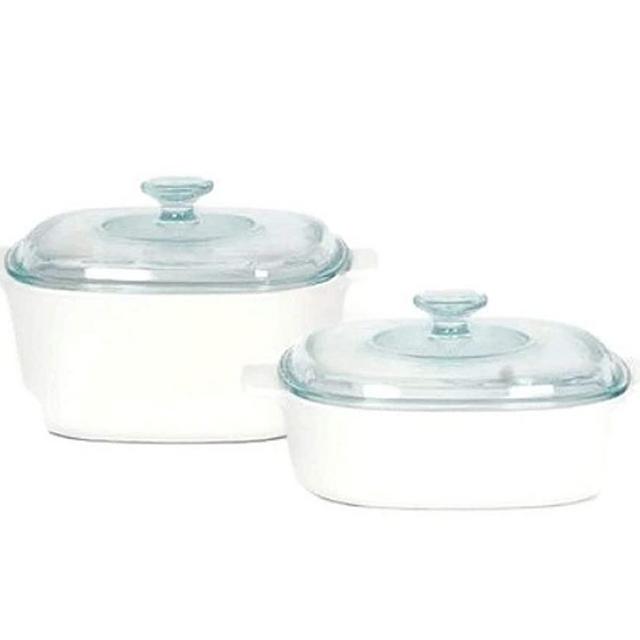 Corningware StoveTop Pyroceram Just White Casserole Sets (Four Piece)
