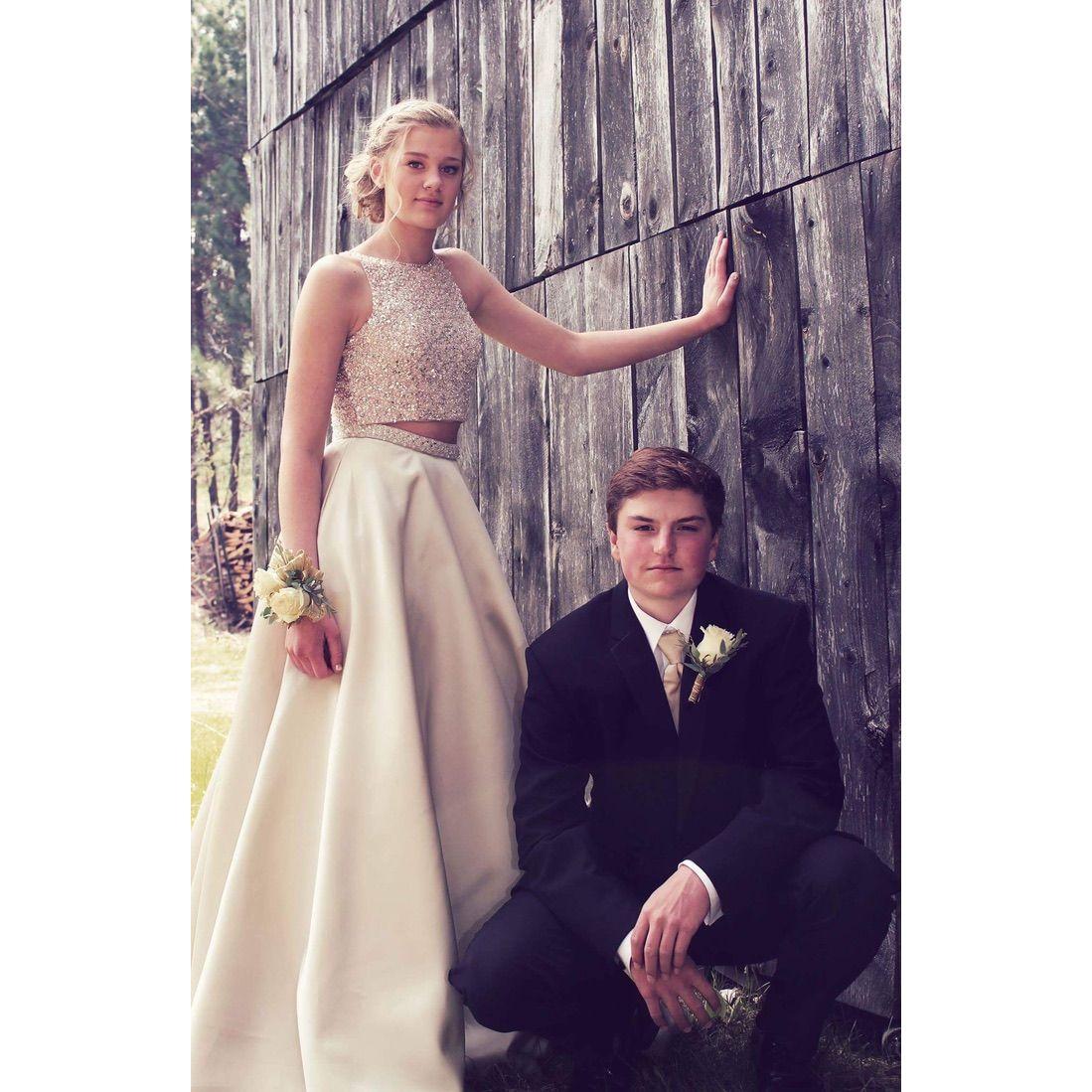 Our first prom together as just friends (sophmore/junior year)! We never would've believed you if you said we'd be getting married!